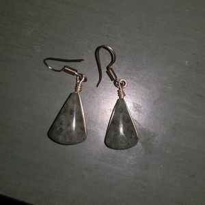 NWOT jade and silver earrings